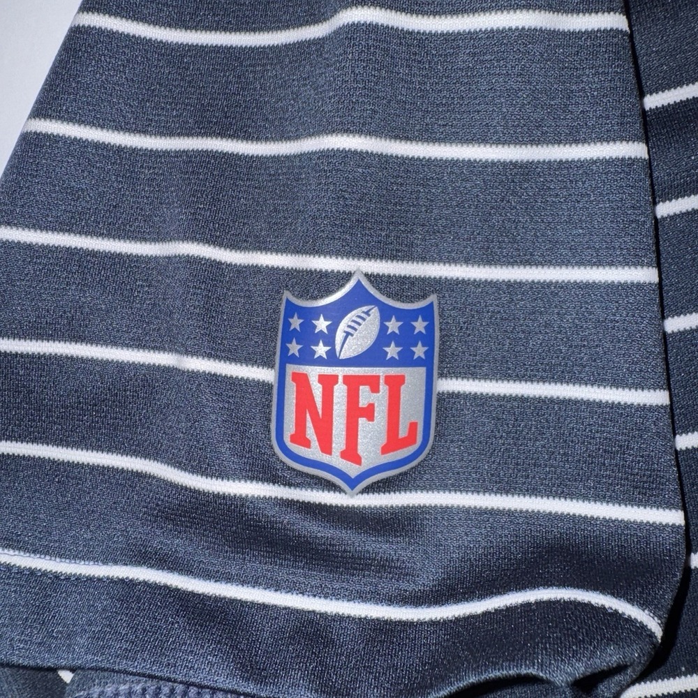 Men's 2XL Nike Tennessee Titans NFL Dri-FIT Striped Polo Shirt Blue White - Picture 4 of 6